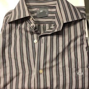 Gray Lacoste dress shirt